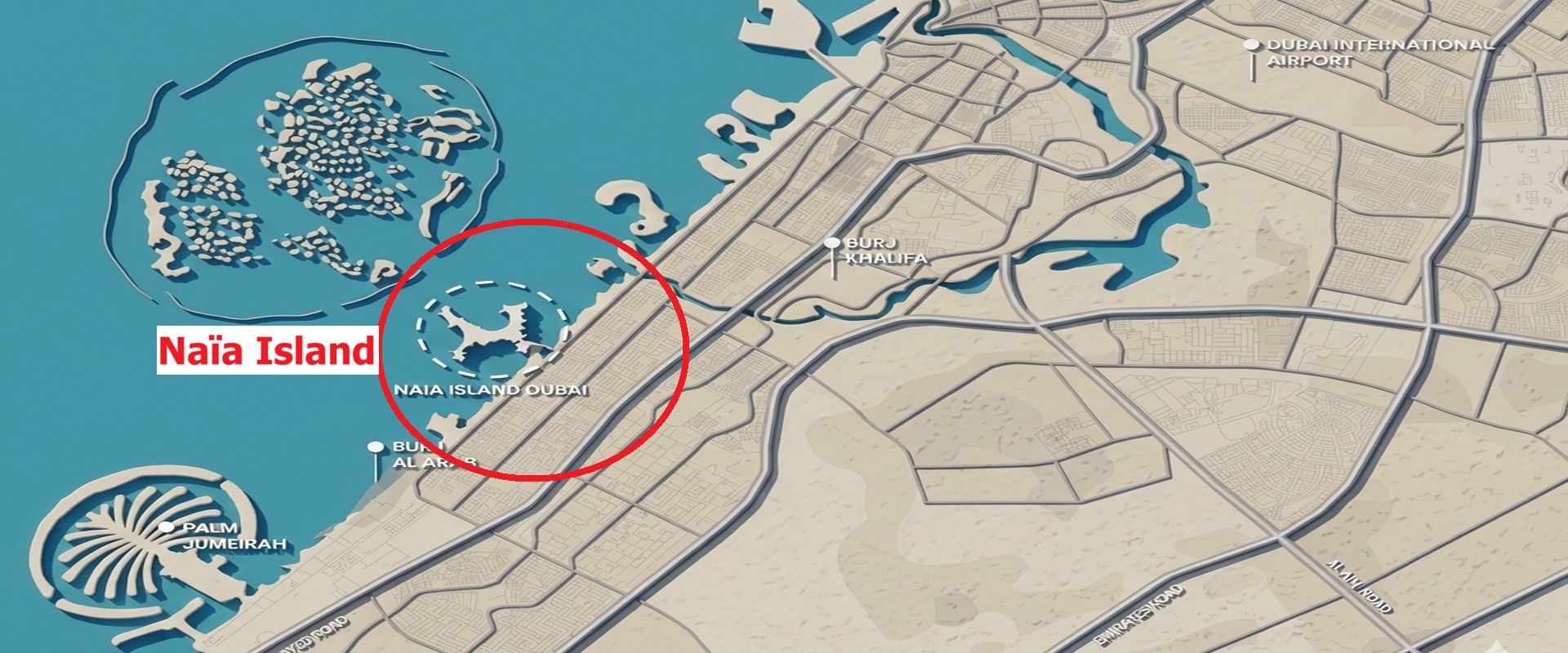 Carte d'Emplacement Cheval Blanc Maison Dubai